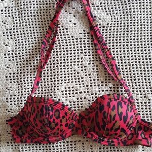 Victoria's Secret 32A Push-up Bikini Top Leopard
